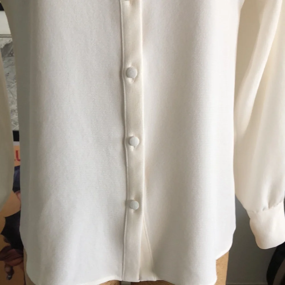 SEZANE Cream-white shirt Size 36 - Picture 6 of 11